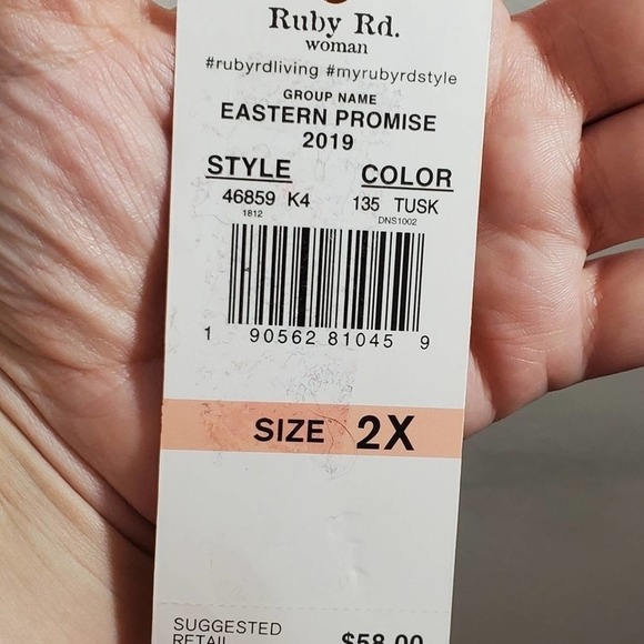 New‎ embroidered tassle elephant soft shirt plus 2X - Picture 5 of 7